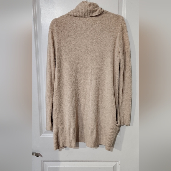 Barefoot Dreams Women's Cozychic Lite Circle Cream/ Tan Cardigan - Picture 9 of 10